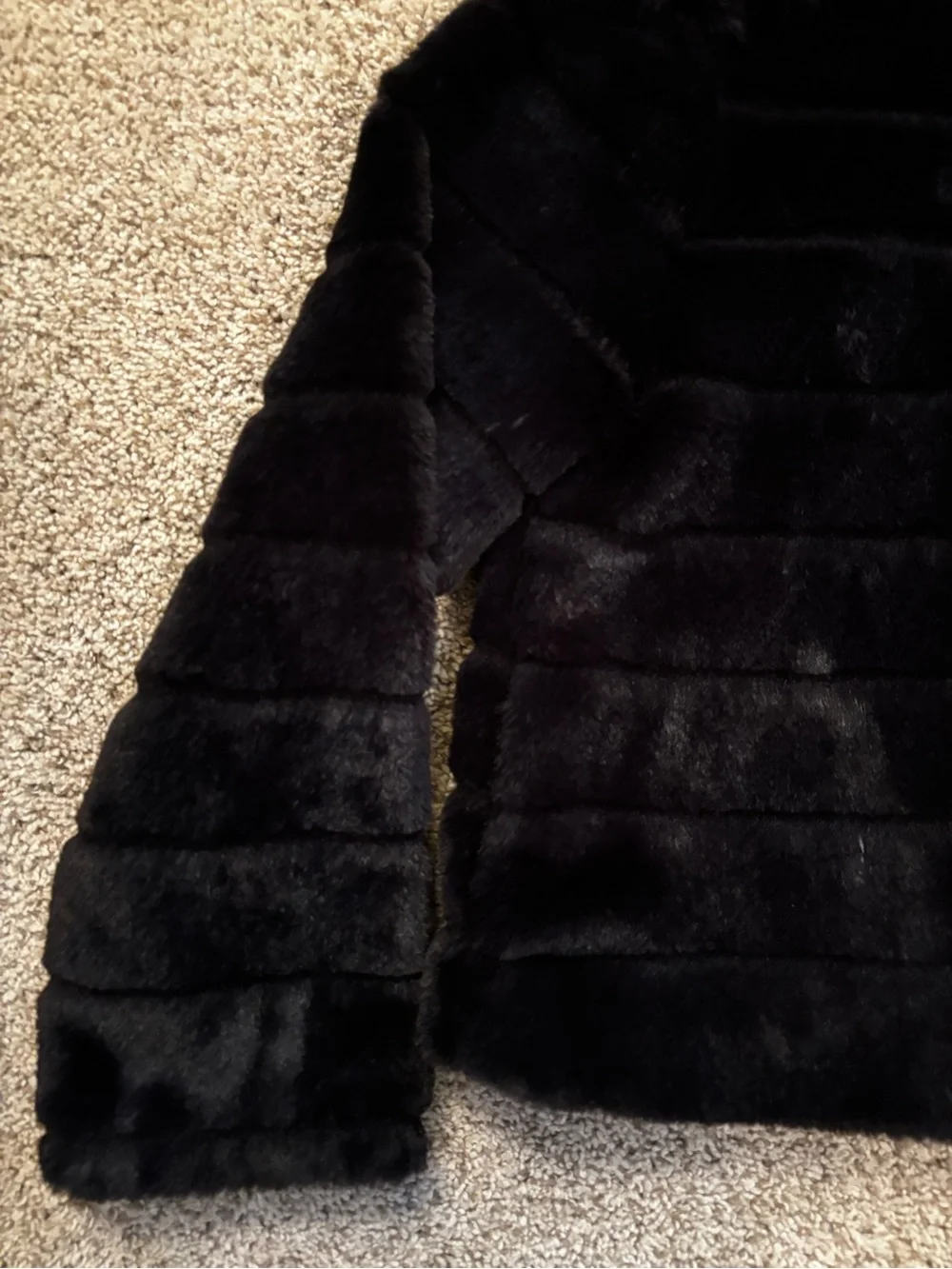 JANIE AND JACK Cropped Faux Fur Coat. Size 7/8.